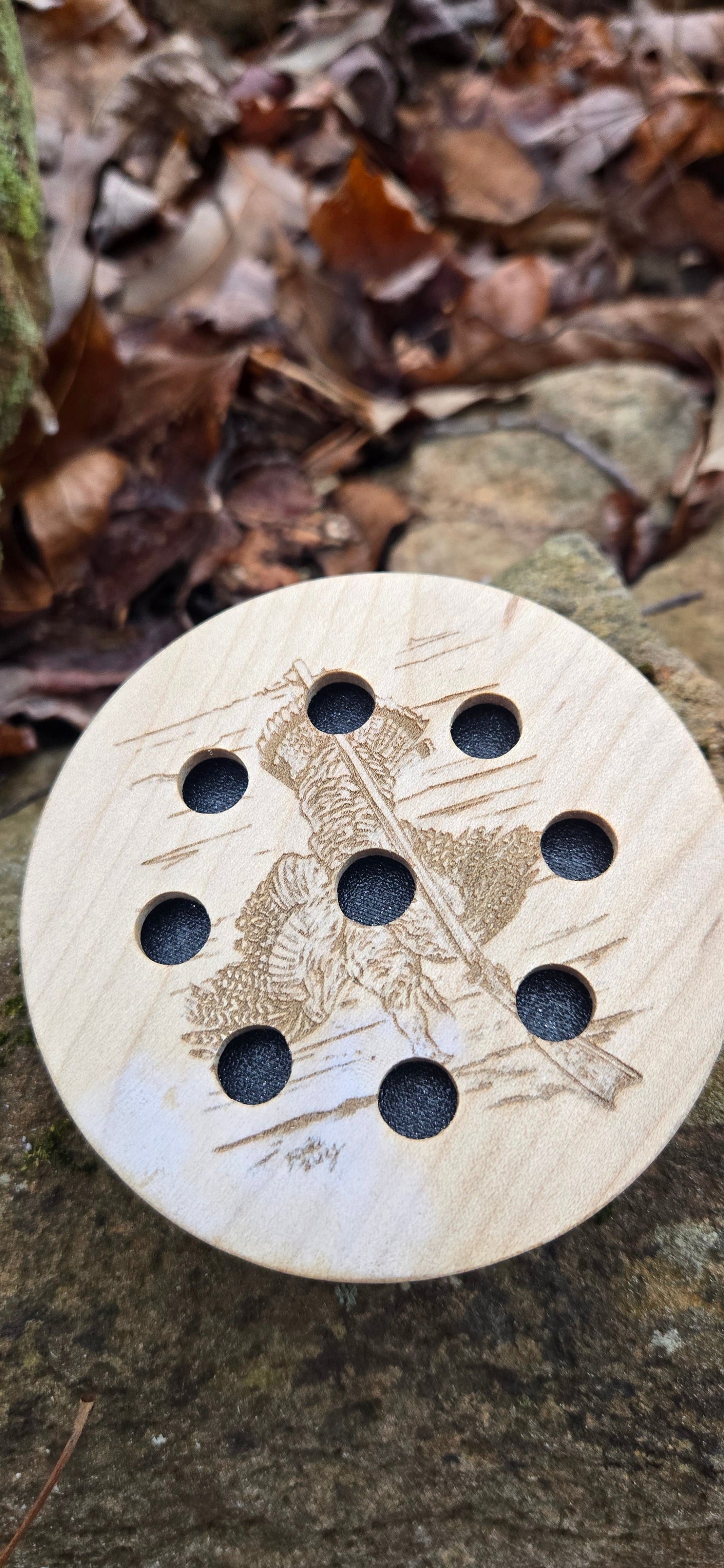 3" Maple Pot call Blasted Crystal over PLA