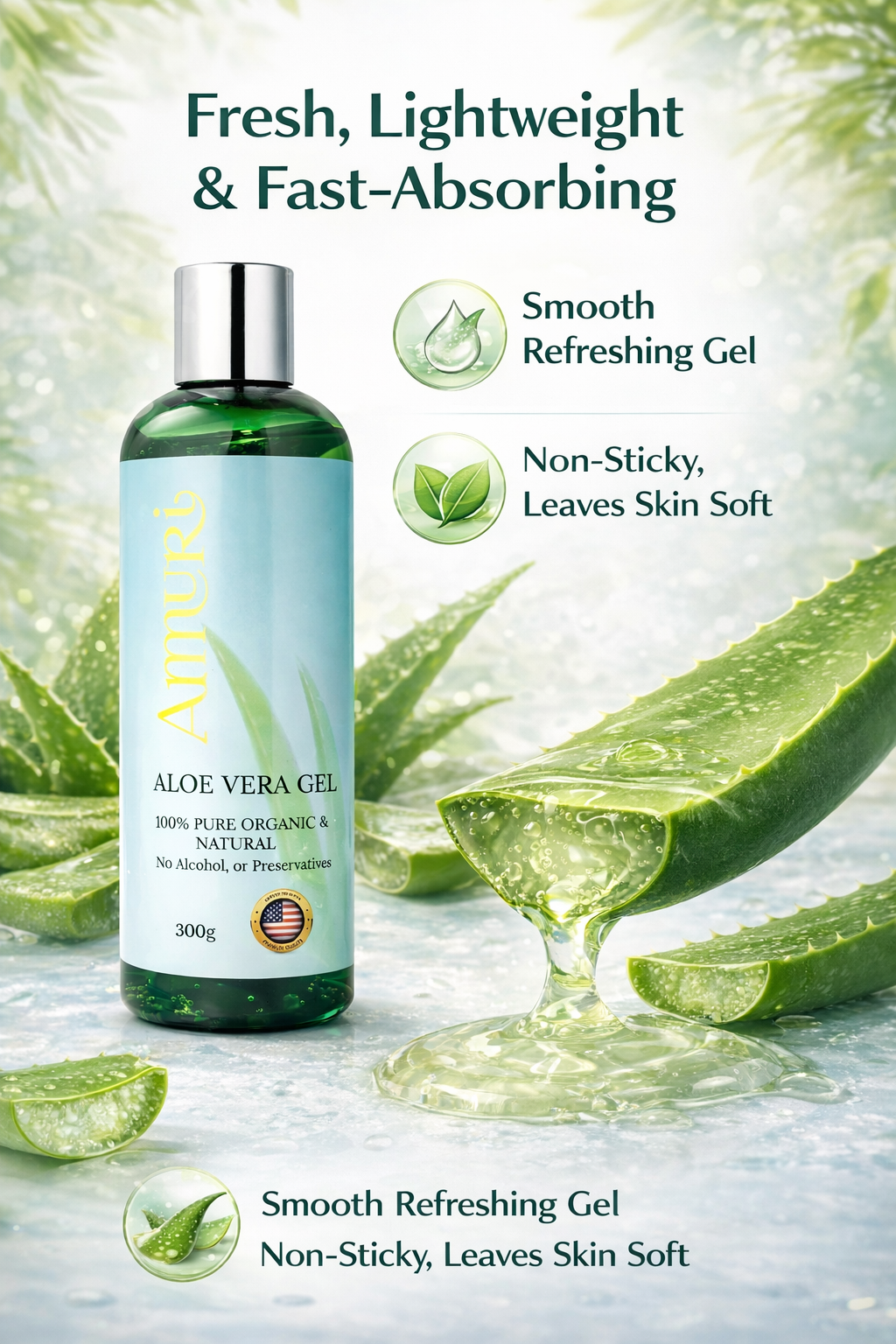 Ammuri Organic Aloe Vera Gel 300g