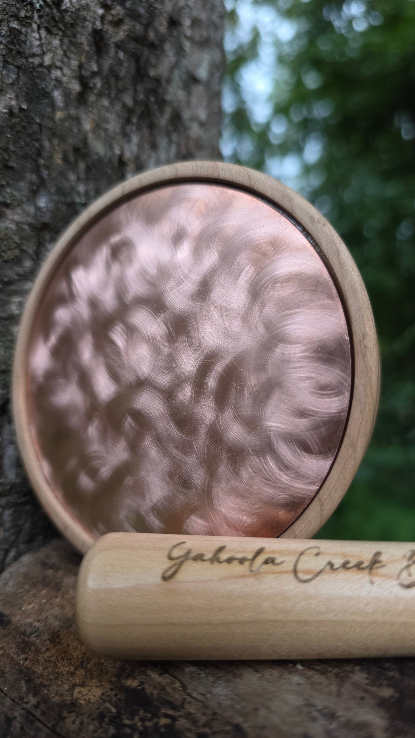 3.5" Copper Yelper Cherry Copper over blasted Crystal