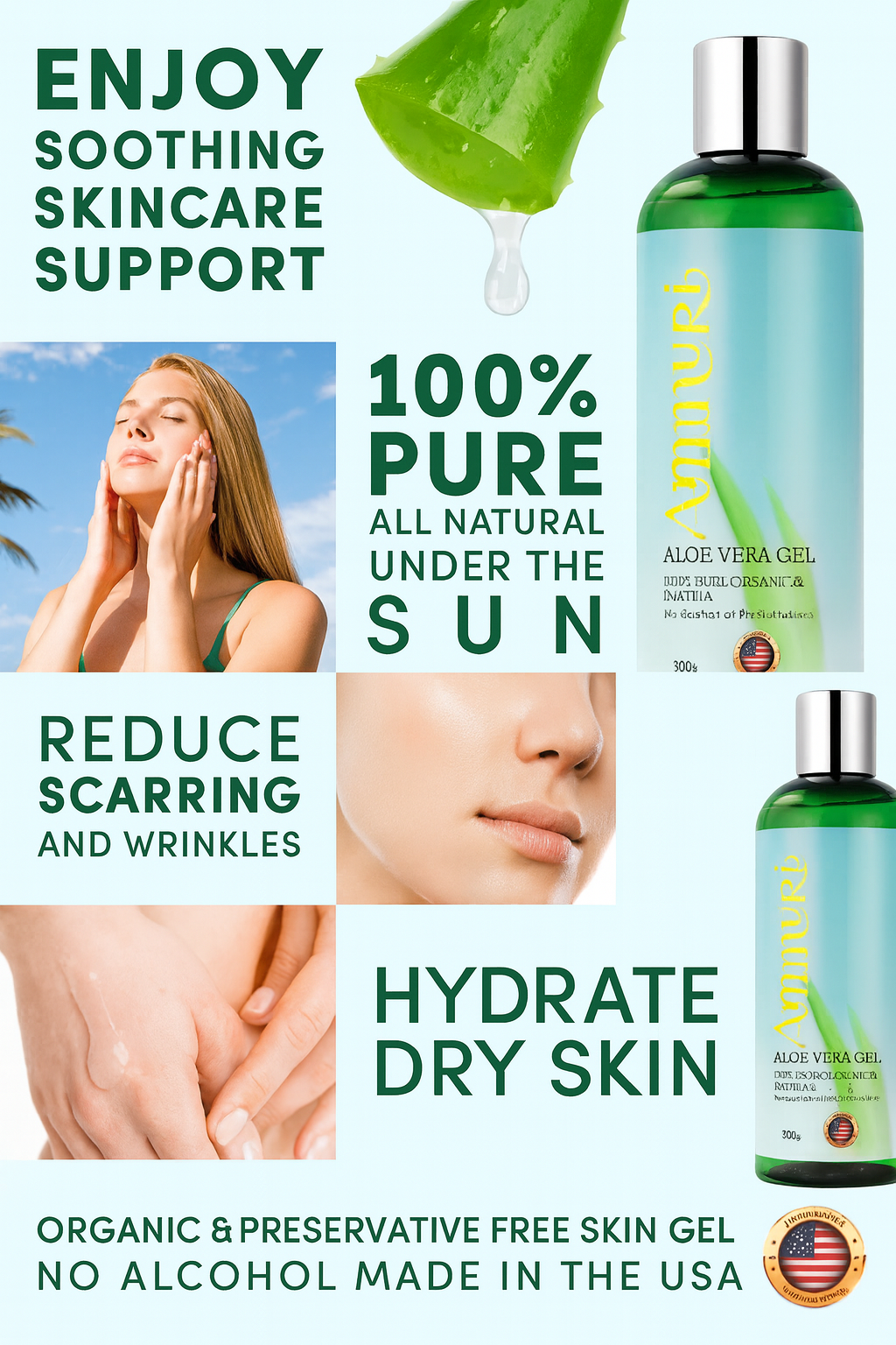 Ammuri Organic Aloe Vera Gel 300g