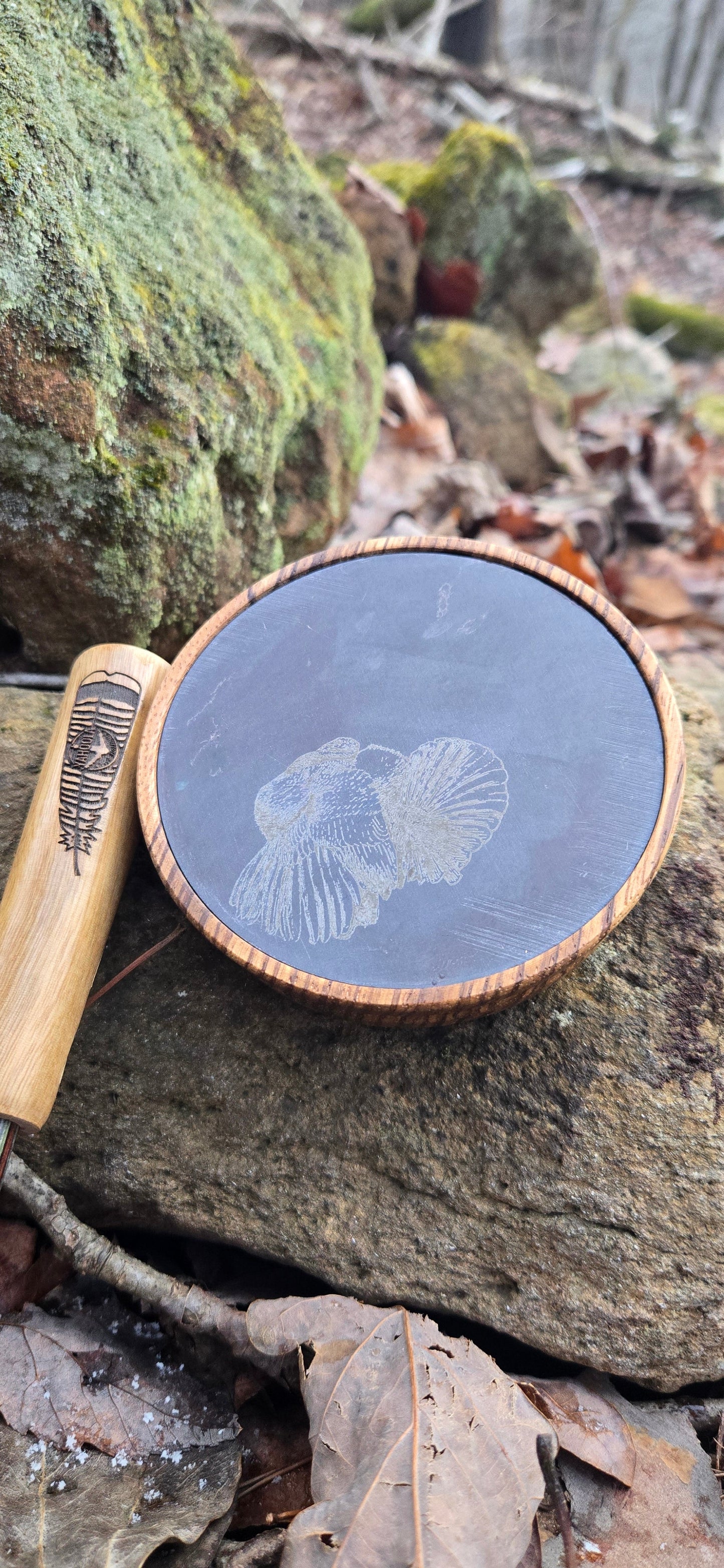 3.5" Zebrawood Pot slate over slate