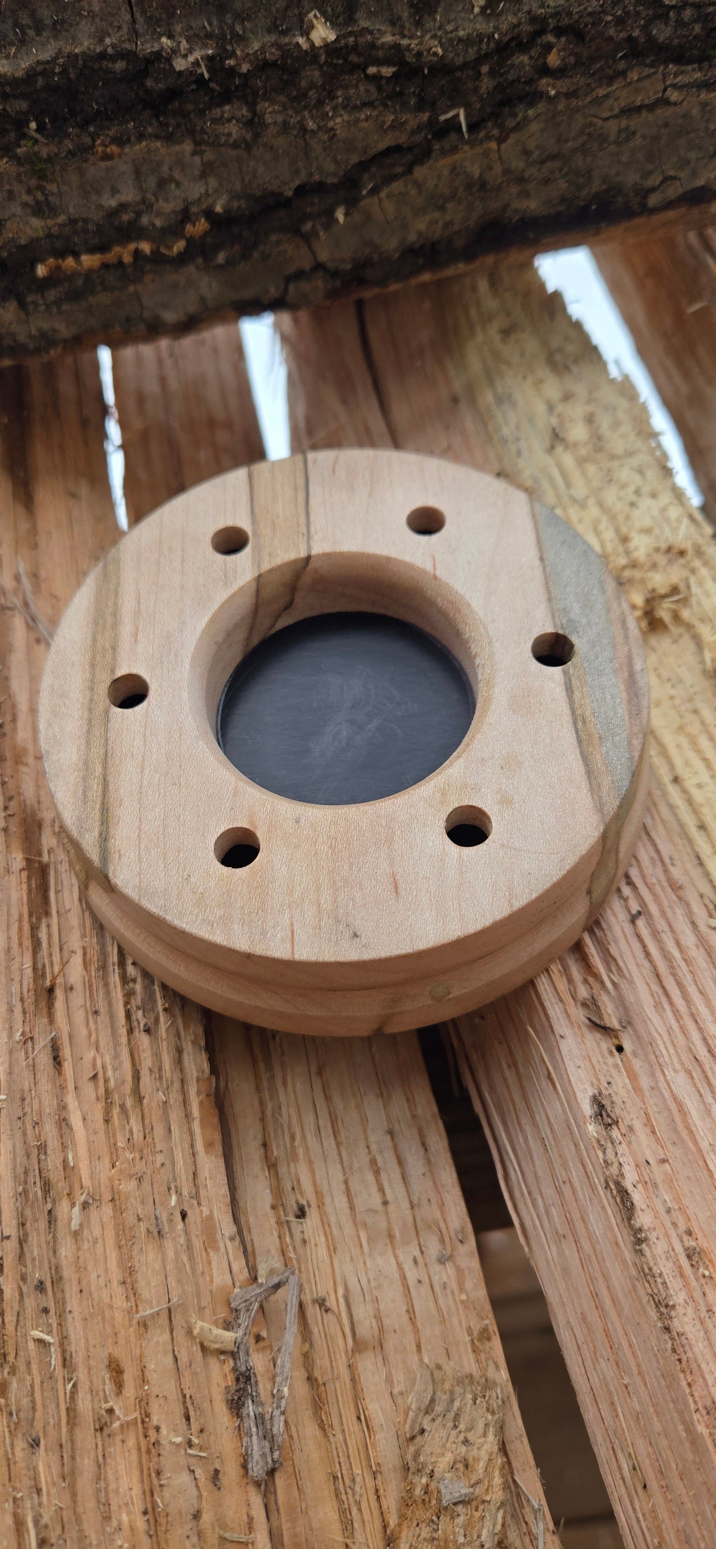 3.5" Double-sided pot Slate over aluminum