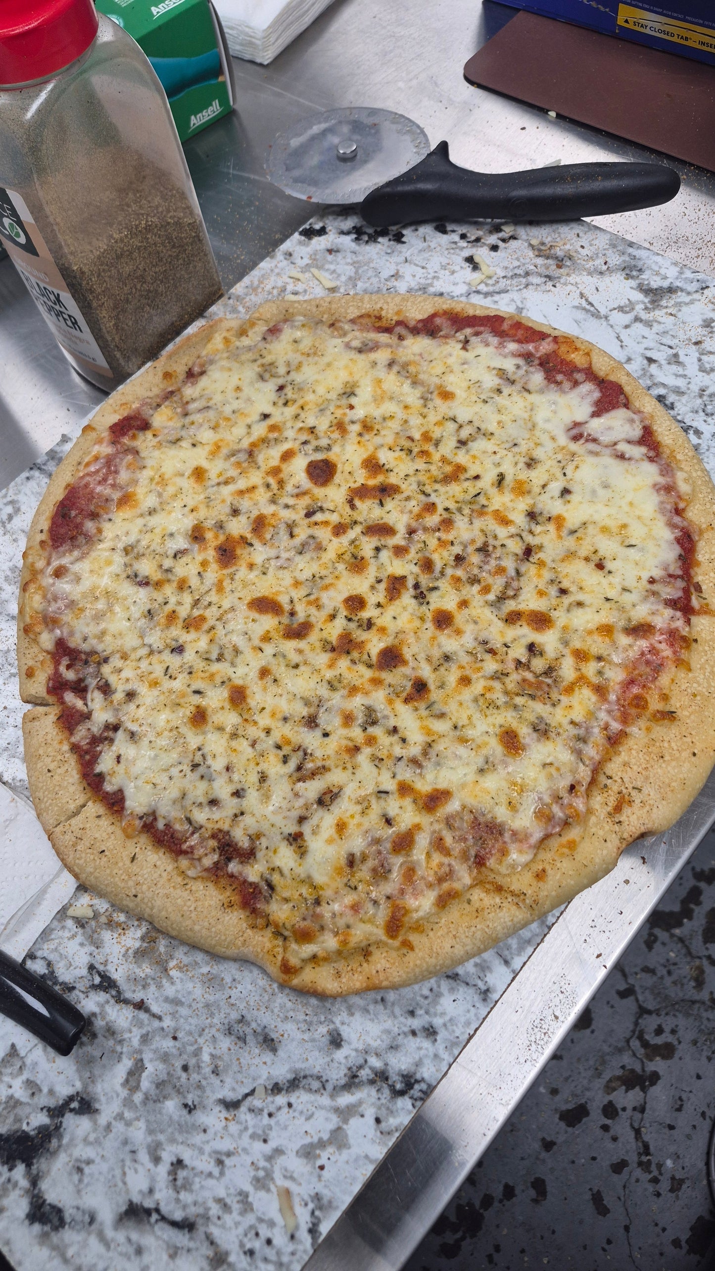 Large cheese pizza