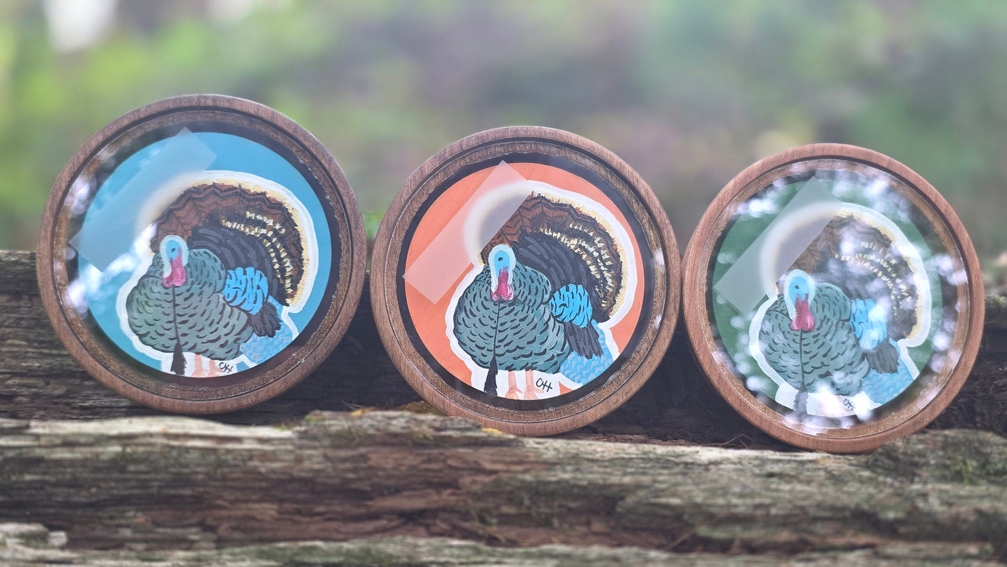 Stained Cherry Pots Hand painted soundboard By Carson Hatcher Arts