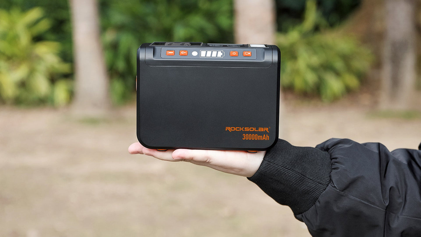 ROCKSOLAR Weekender 80W Portable Power Station - Lithium Battery and Solar Generator