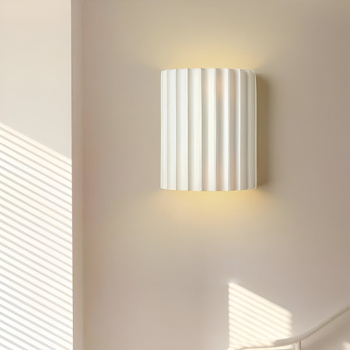 Nordic Resin Plaster Shade Wall Light With Up And Down Glow