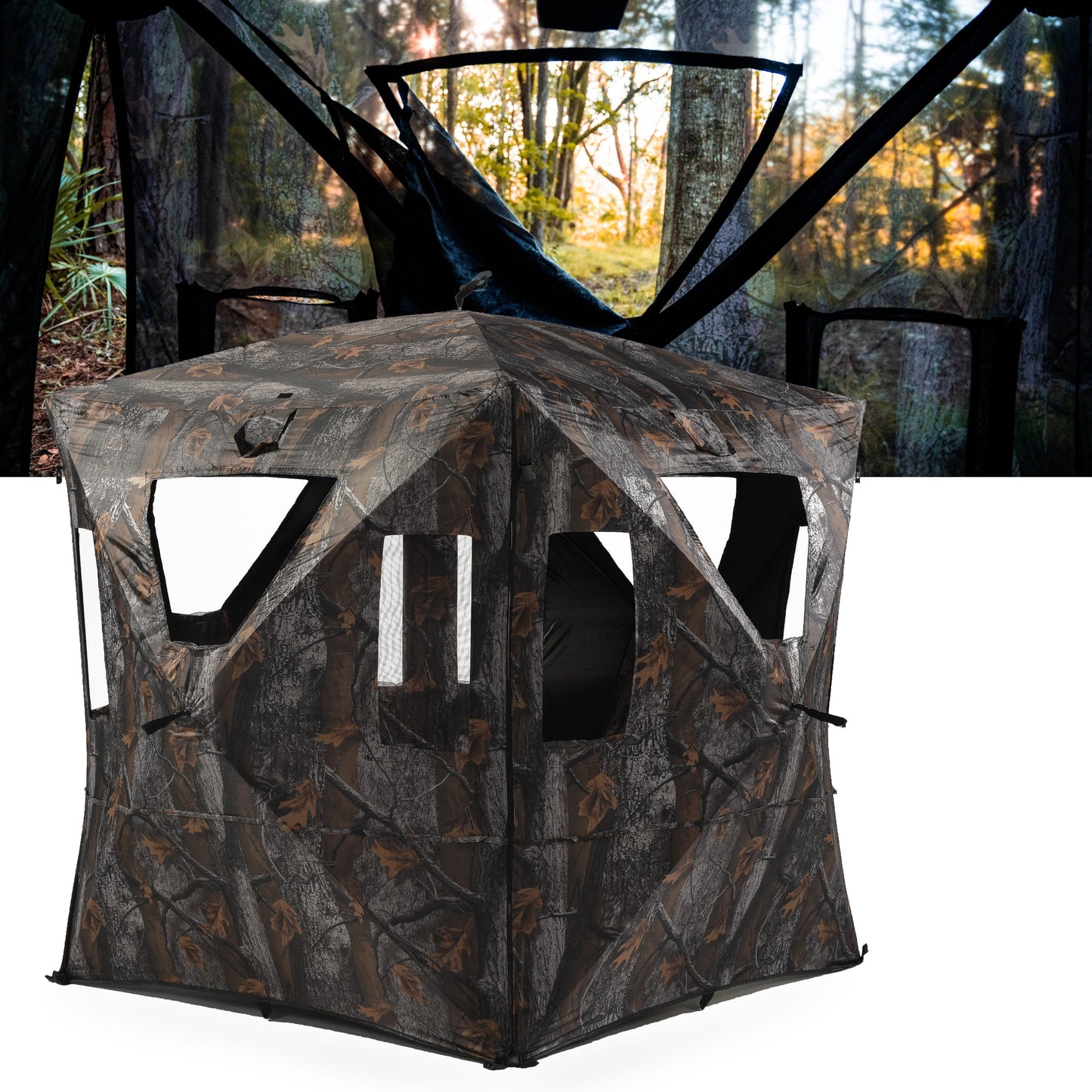 Rukket Sports Hunting Blind 360° View Pop-Up Hub Style