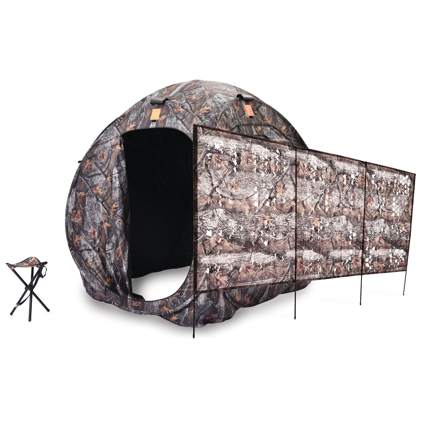 Rukket Sports Hunting Blind w/ Tripod Stool and Ground Screen