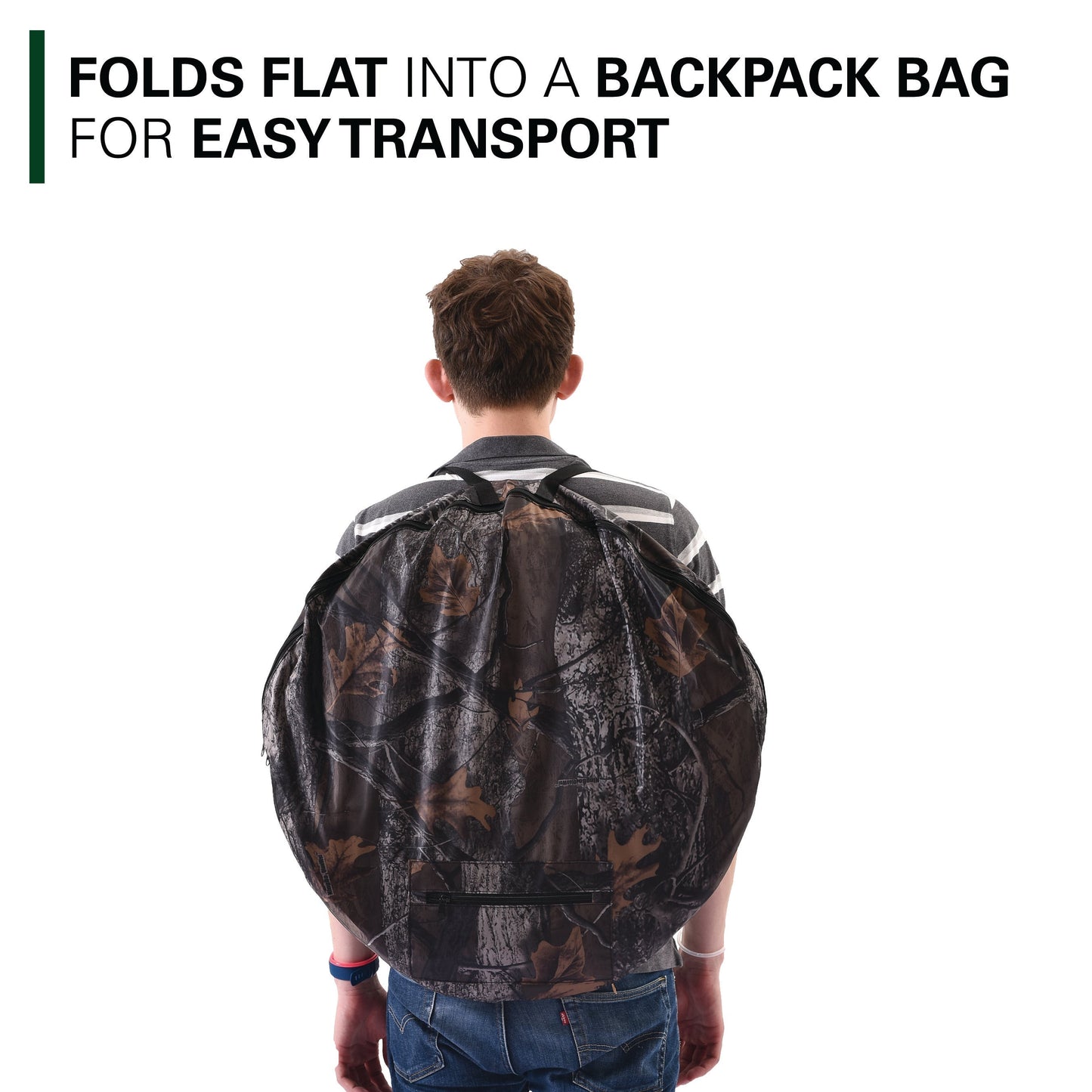 Rukket Sports Hunting Blind w/ Tripod Stool and Ground Screen