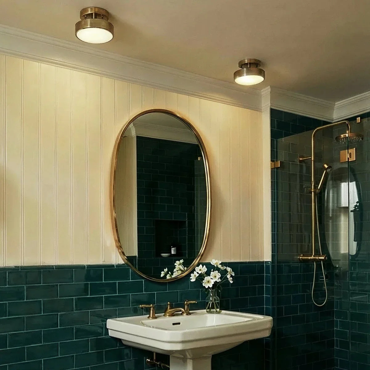 Modern Iron Flush Mount Ceiling Light LED Light With Wide Voltage Compatibility