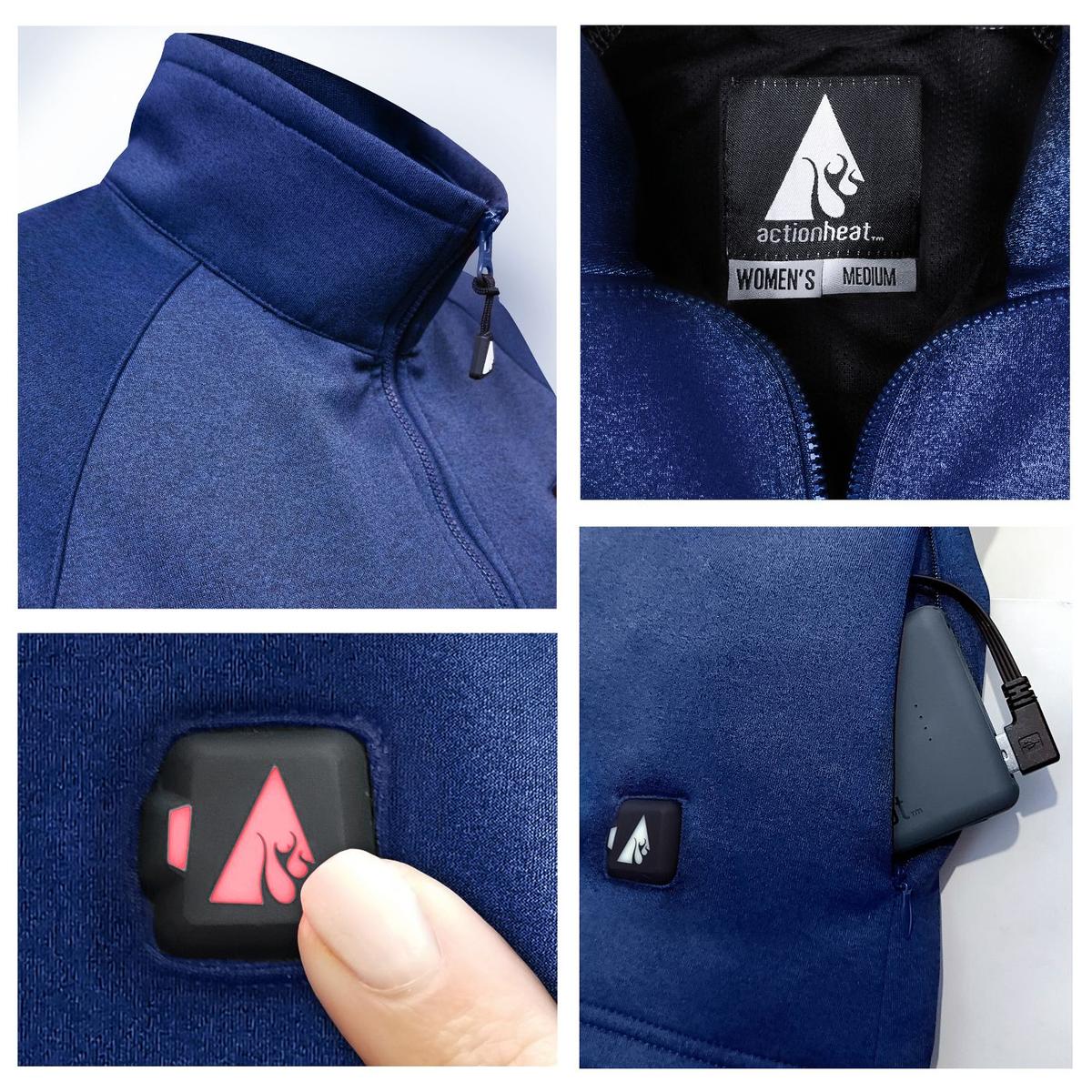 ActionHeat 5V Men's 1/2 Zip Pullover Battery Heated Shirt