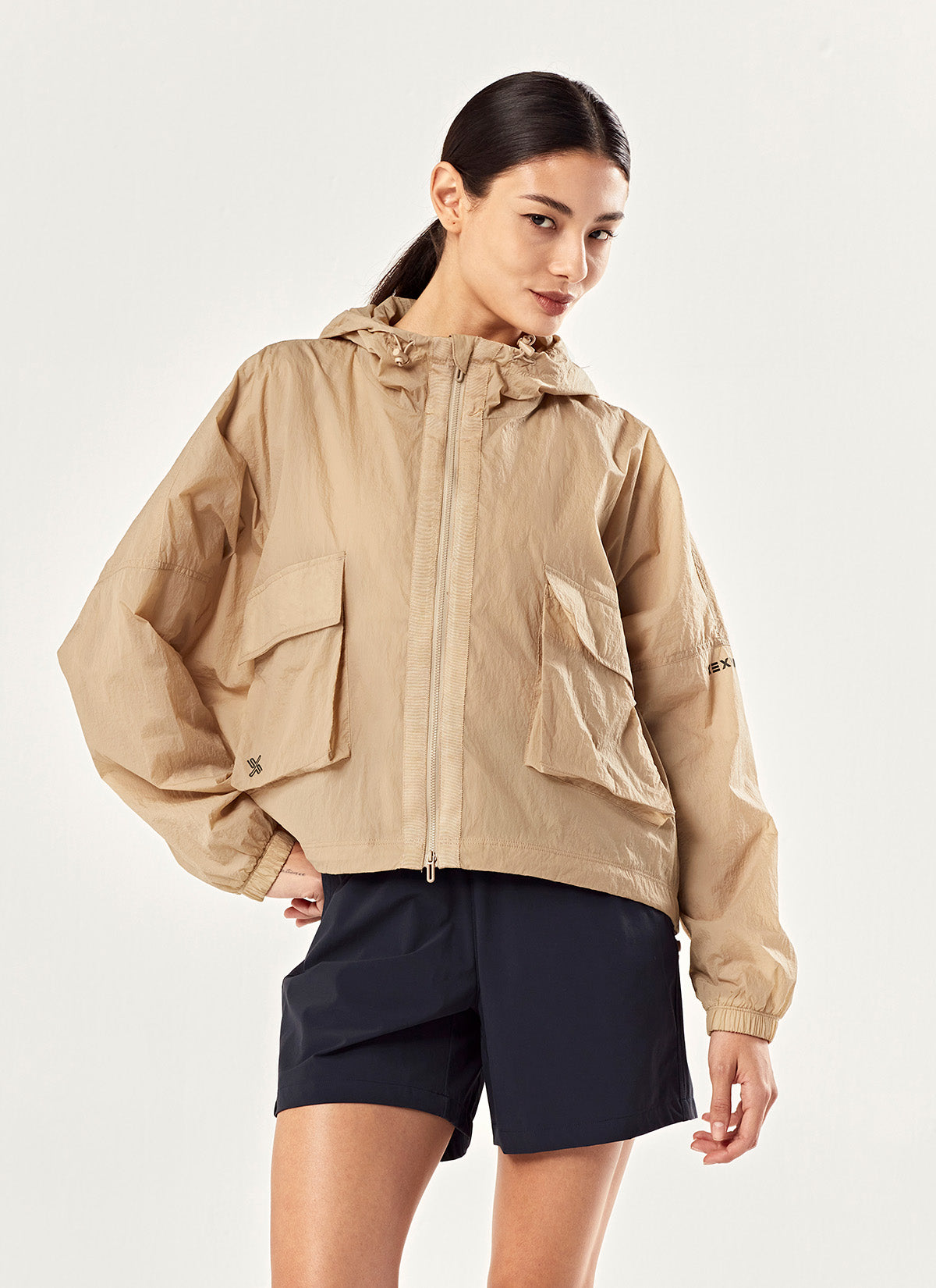 Crop Hood 2-Way Windbreaker