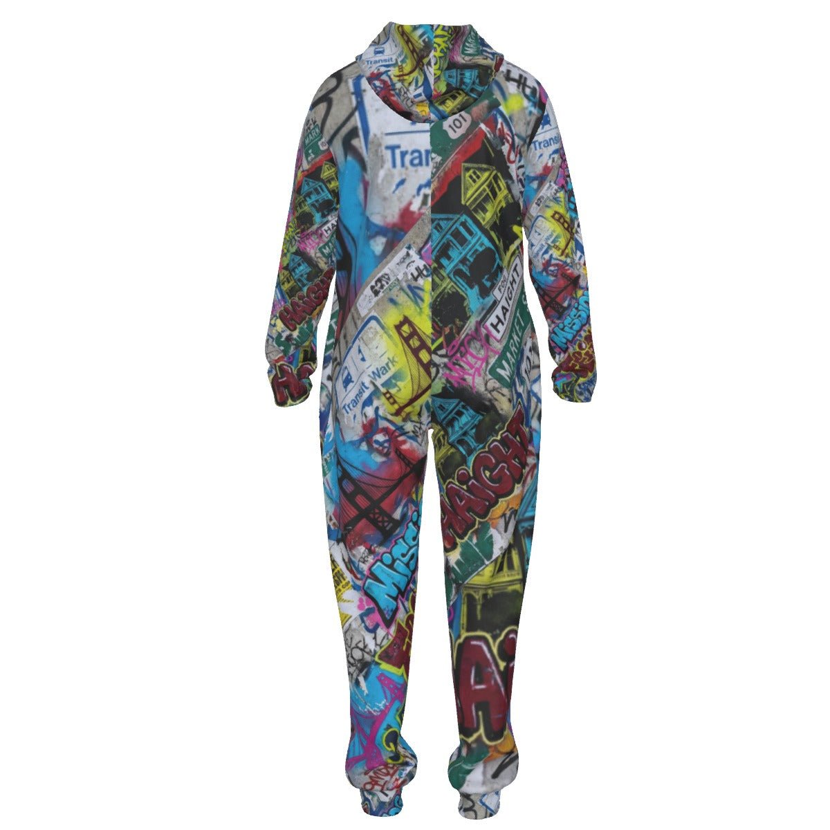 San Francisco Street Soul AOP Jumpsuit | Full-Body City Signage Print Unisex One-Piece (310gsm, XS–5XL)