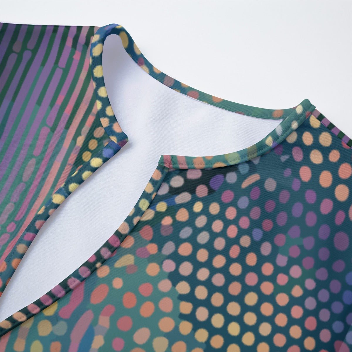 Scuba Irregular Hem Jacket — Deep Teal Bioluminescent Scale Print