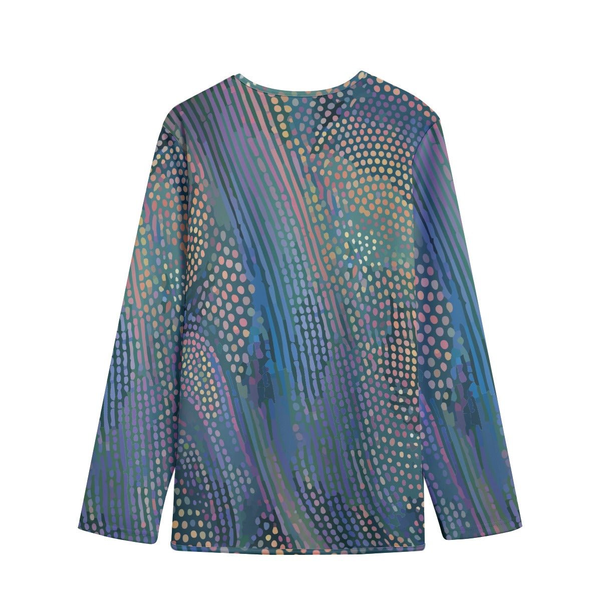 Scuba Irregular Hem Jacket — Deep Teal Bioluminescent Scale Print