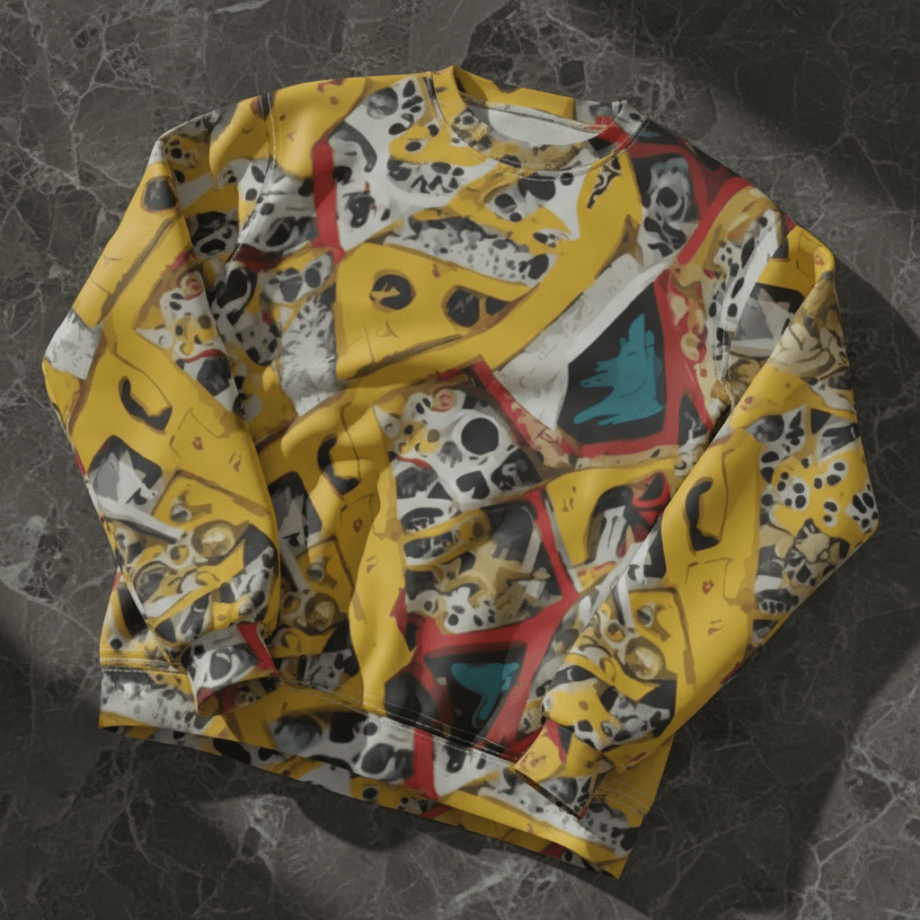 Skull Kid Inside AOP Sweatshirt | Fleece-Lined Streetwear by Dyles Mavis