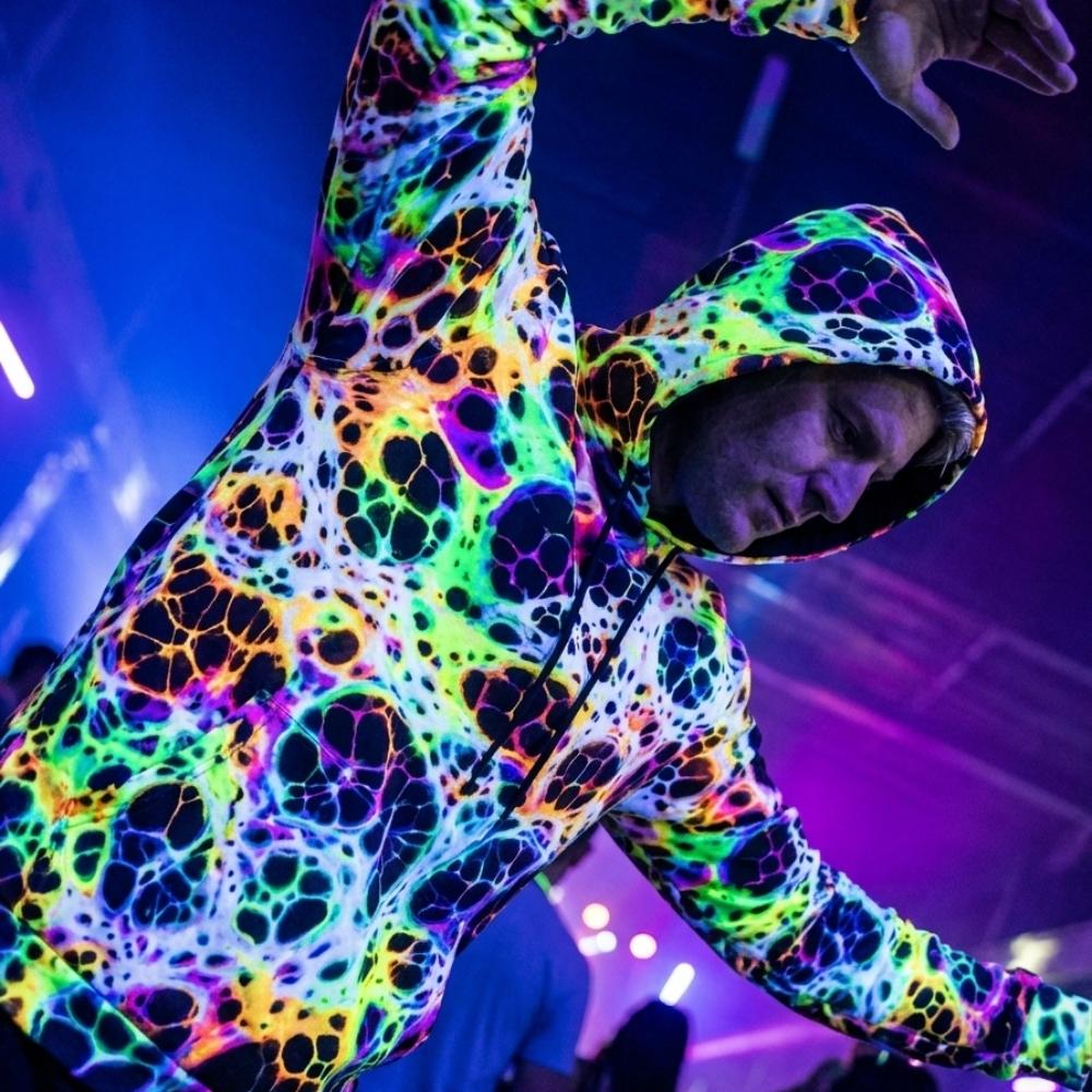 Spider Web Rave Hoodie - 100% Pure Cotton Night Owls Gear - Unisex