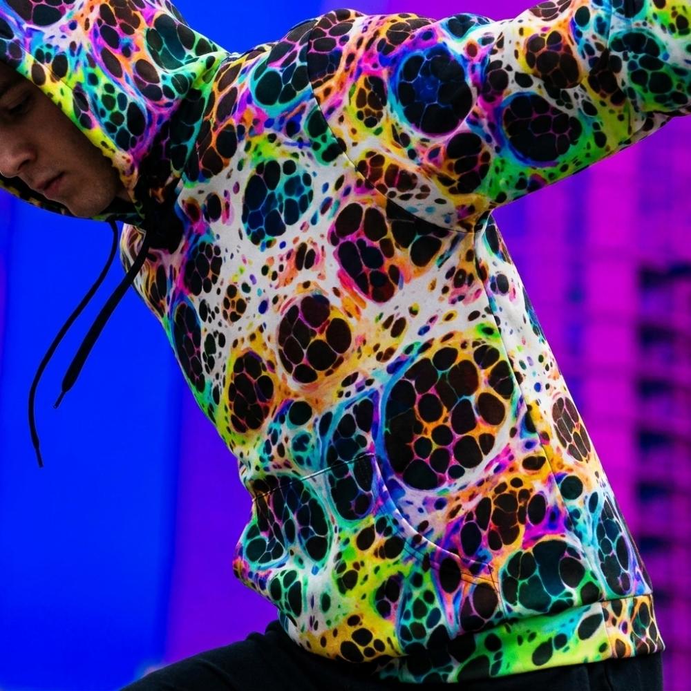 Spider Web Rave Hoodie - 100% Pure Cotton Night Owls Gear - Unisex