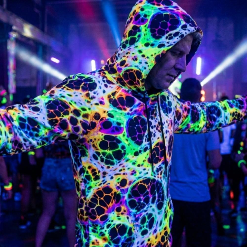 Spider Web Rave Hoodie - 100% Pure Cotton Night Owls Gear - Unisex