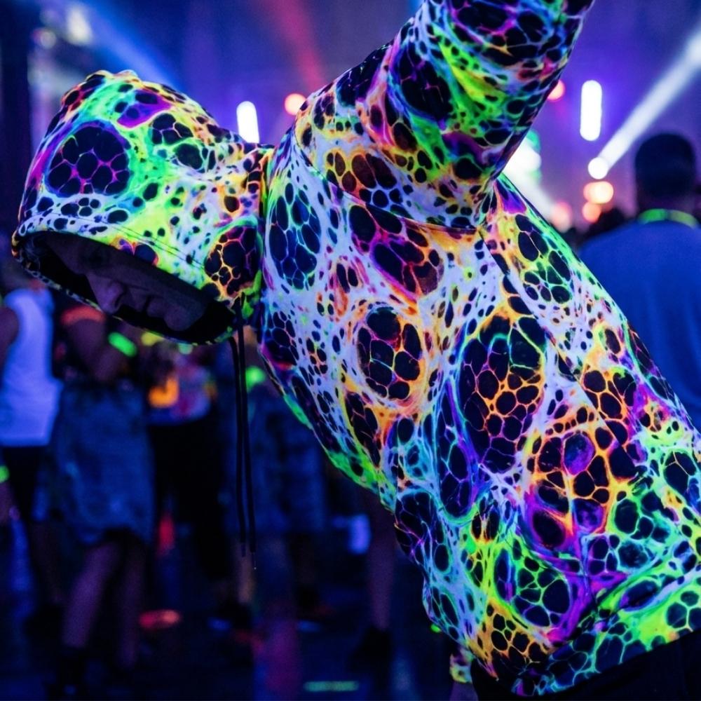 Spider Web Rave Hoodie - 100% Pure Cotton Night Owls Gear - Unisex