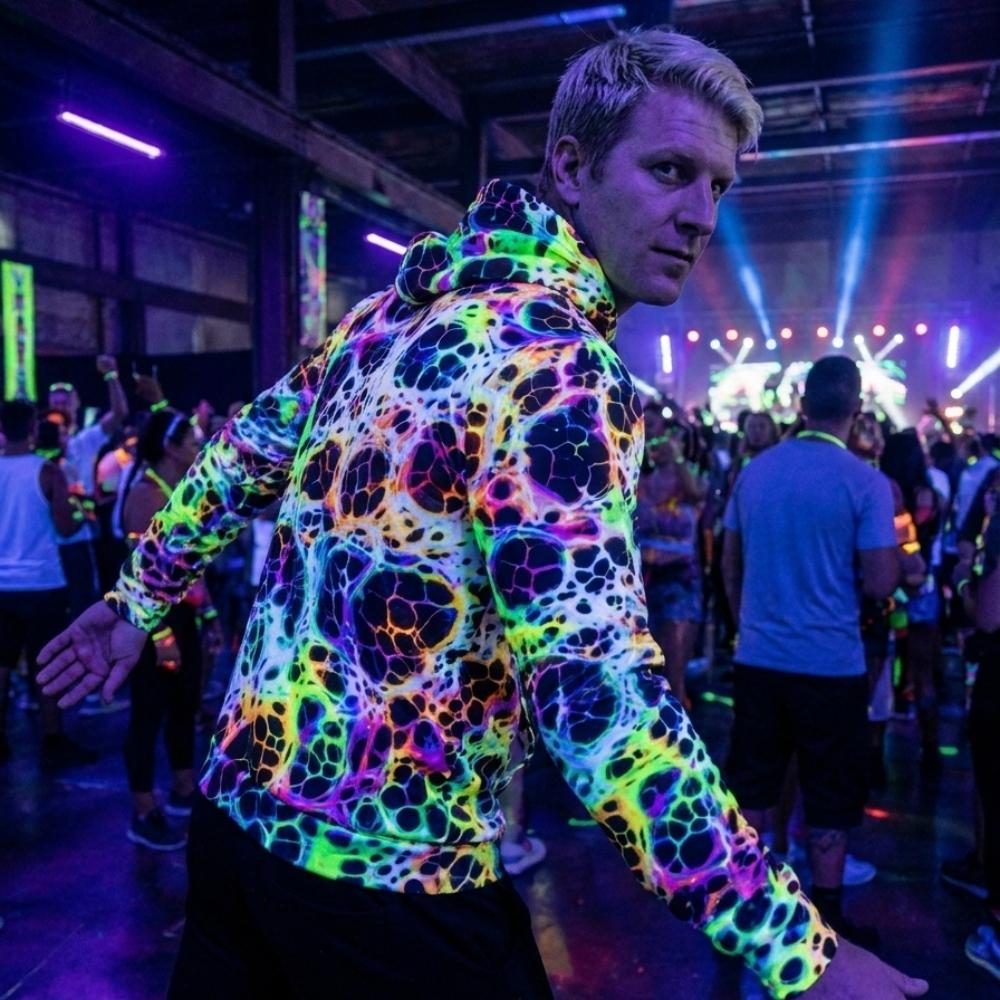 Spider Web Rave Hoodie - 100% Pure Cotton Night Owls Gear - Unisex