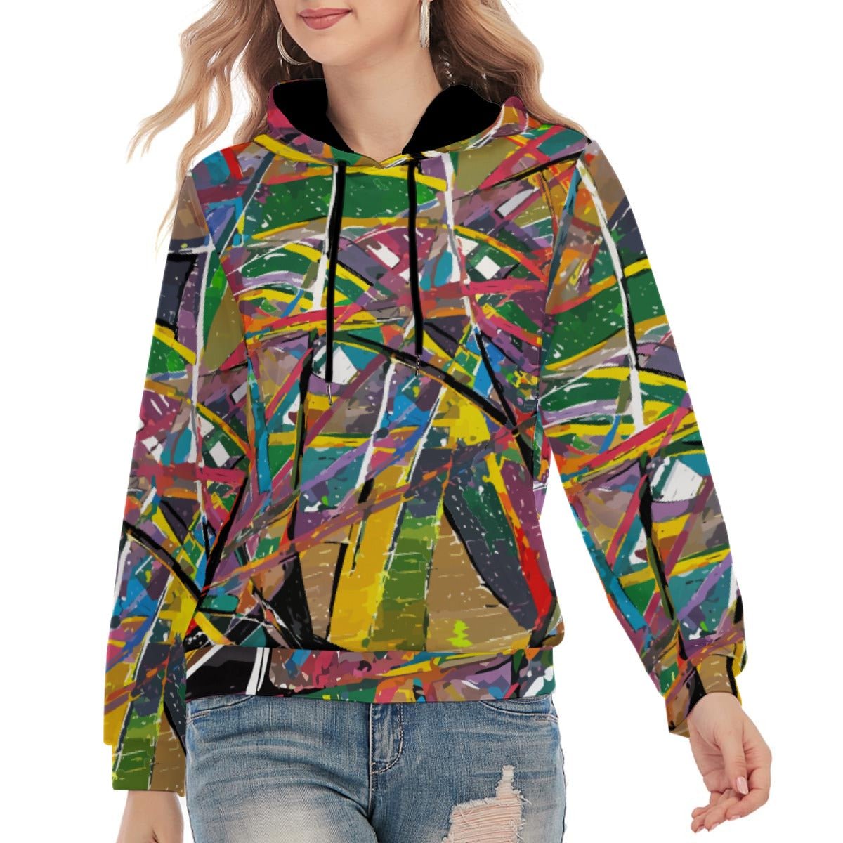 Splatter Art Hoodie - All-Over Print 100% Cotton 310GSM | Unisex Paint Explosion Streetwear