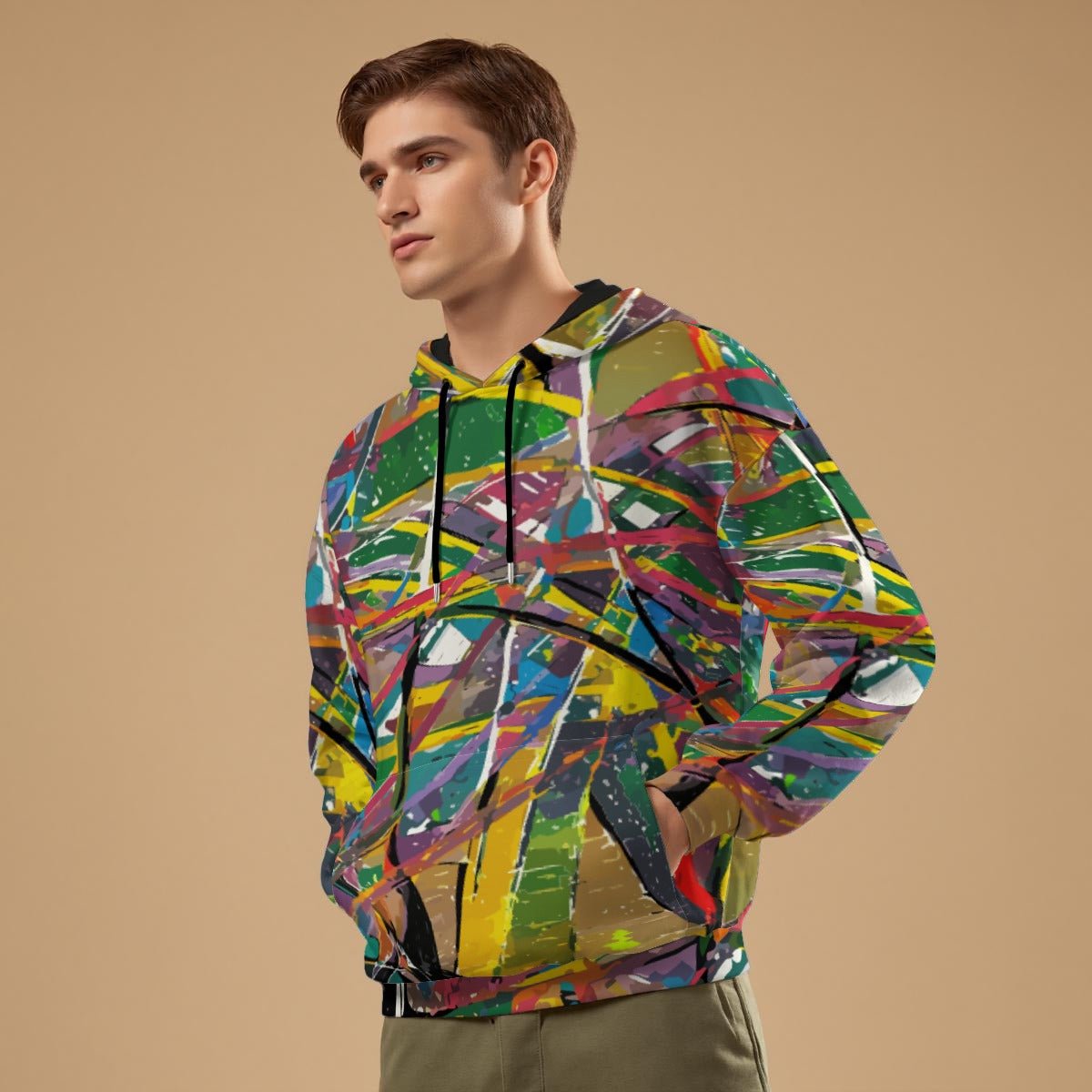 Splatter Art Hoodie - All-Over Print 100% Cotton 310GSM | Unisex Paint Explosion Streetwear