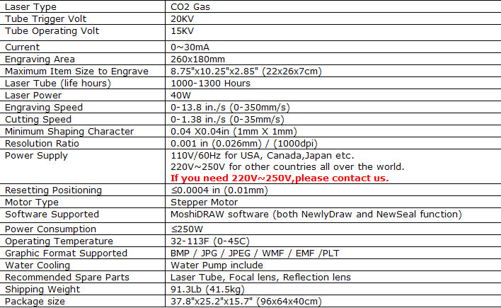 40W 2030 CO2 Laser Engraving Machine