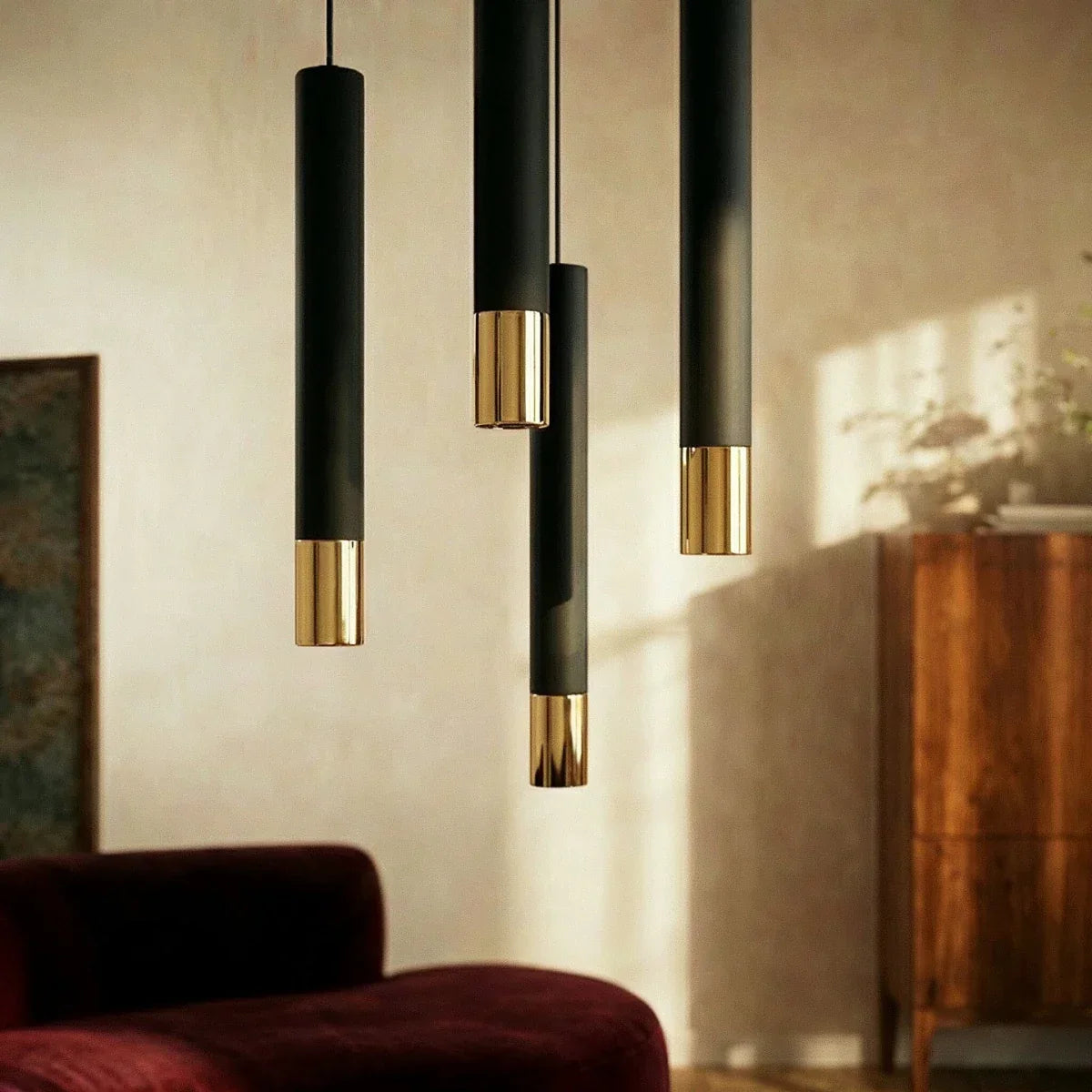 Modern Iron And Aluminium Pendant Light With Warm LED Light