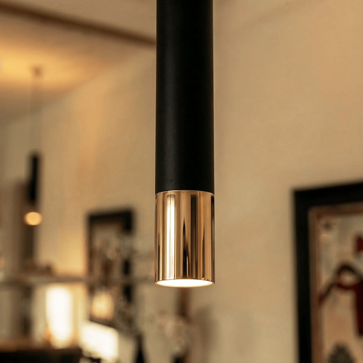 Modern Iron And Aluminium Pendant Light With Warm LED Light