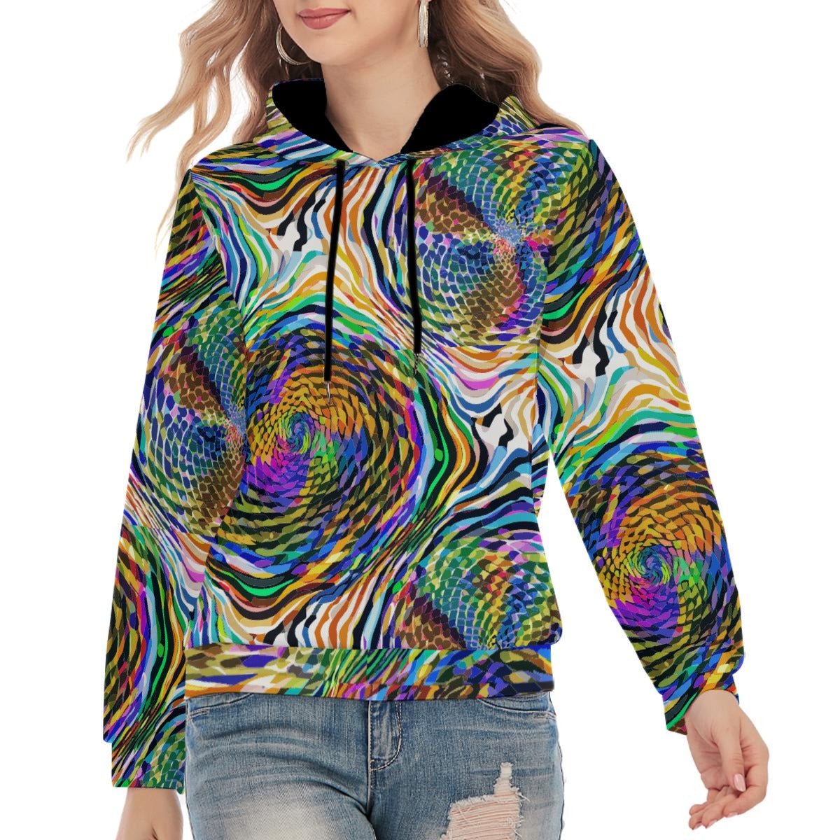 Starry Night Hoodie — All-Over Print Cotton Pullover