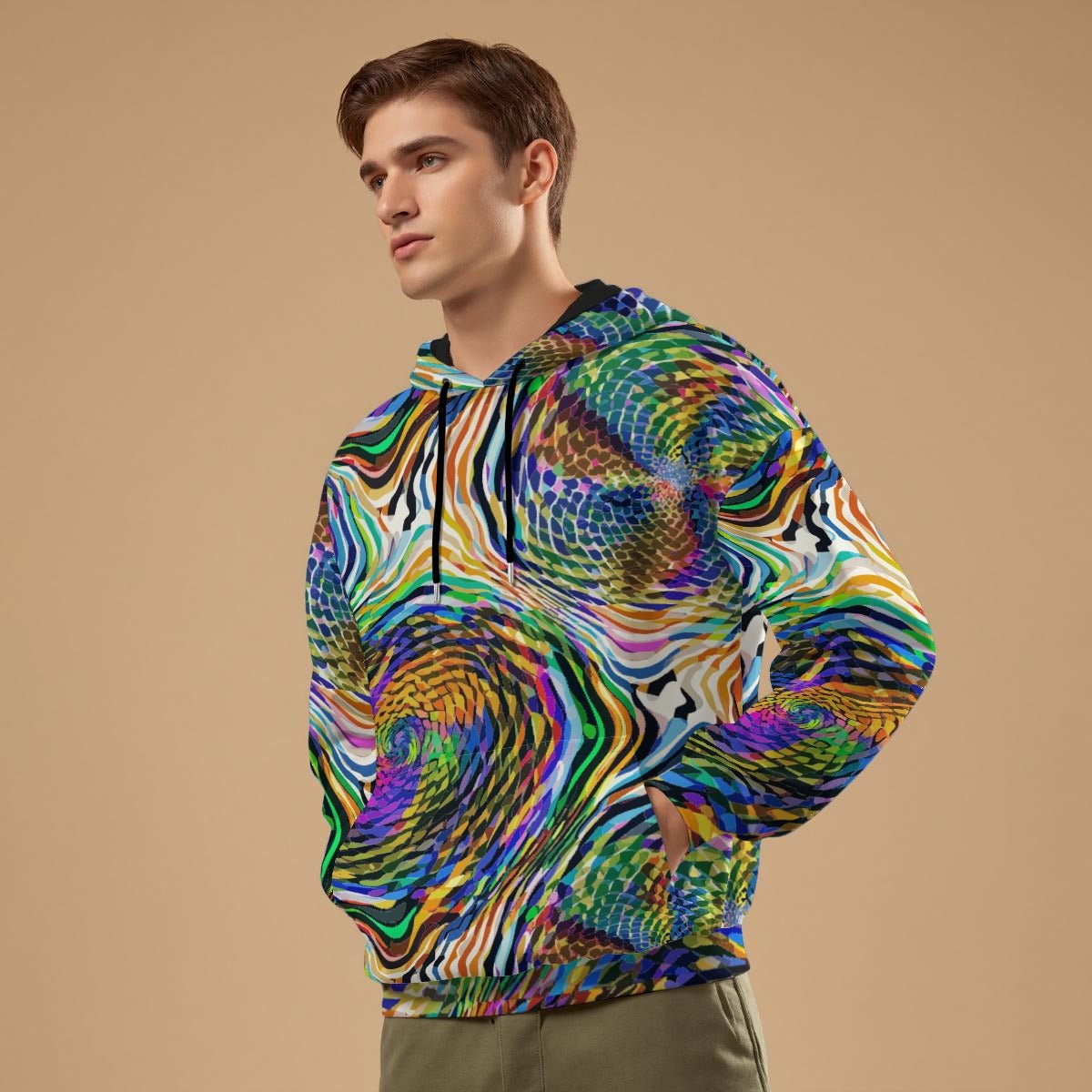 Starry Night Hoodie — All-Over Print Cotton Pullover