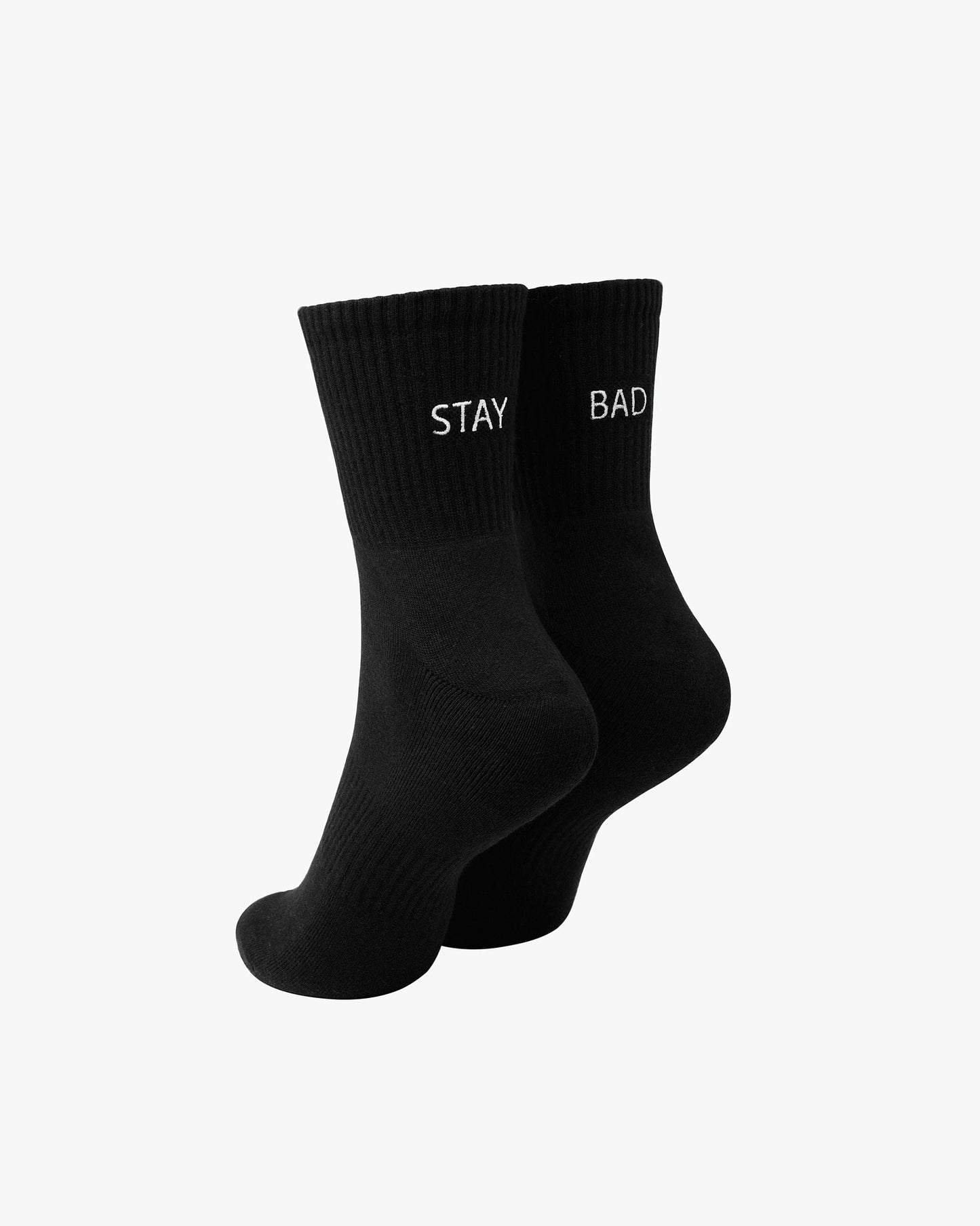 Stay Bad Quarter Socks - Black