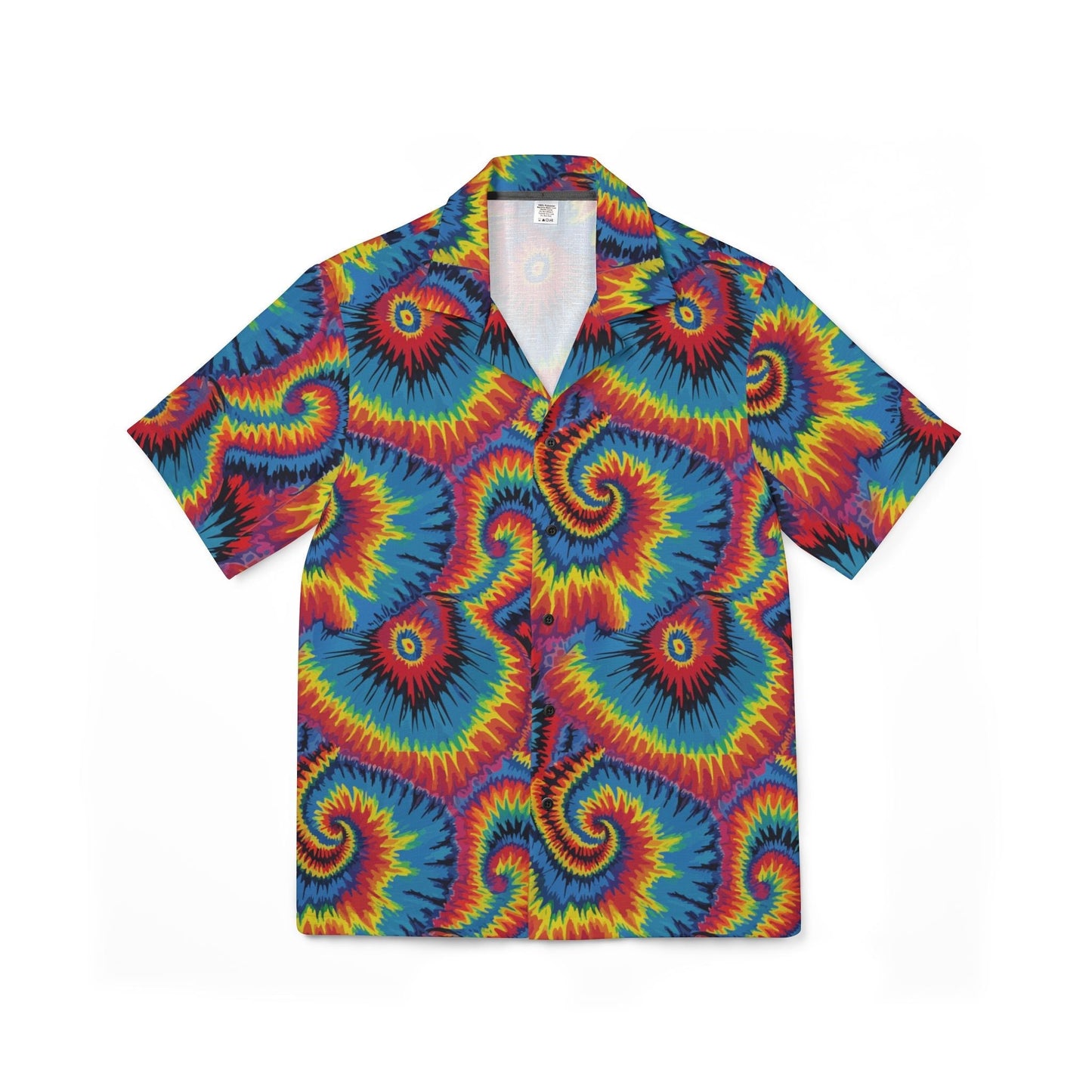 Strawberry Wheels AOP Button-Up Shirt | Digital Tie-Dye Workwear