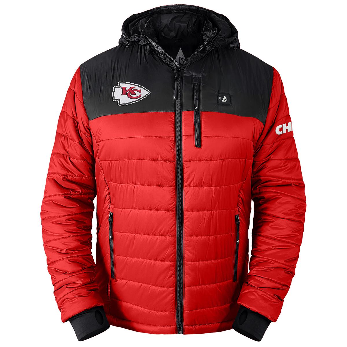 ActionHeat Kansas City Chiefs 5V Men's Colorblock Puffer Battery Heated Jacket
