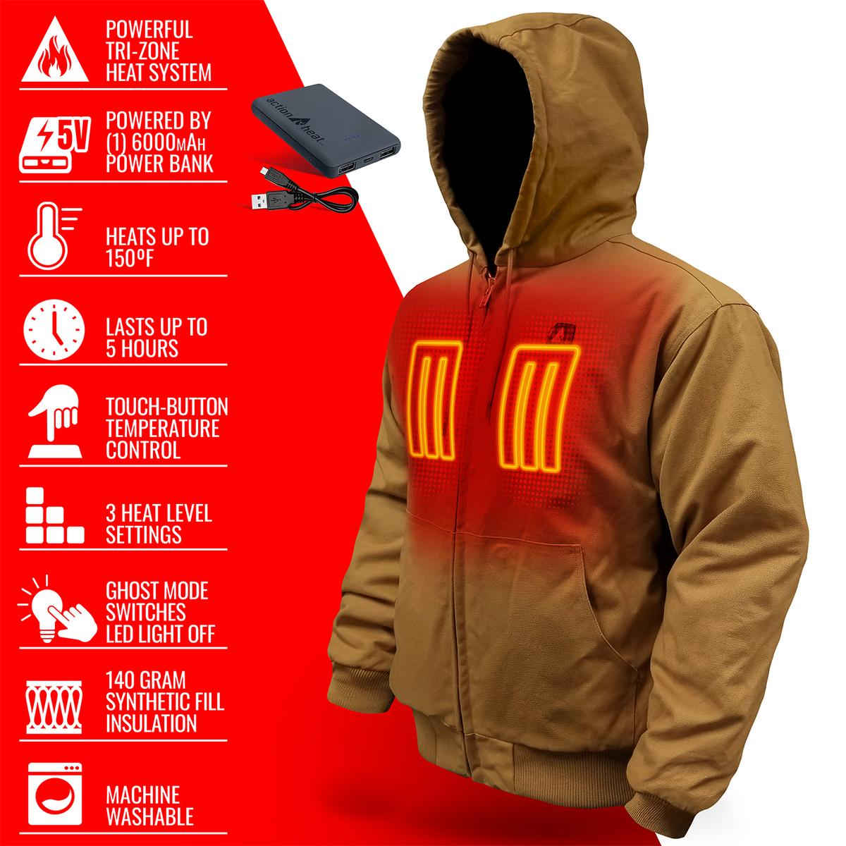 ActionHeat 5V Battery Heated Work Jacket