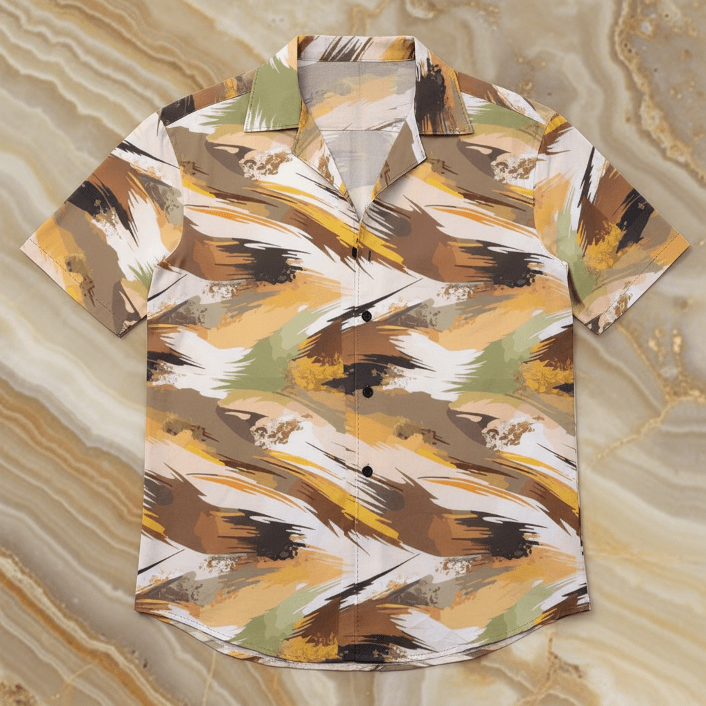 Tiger & Crane AOP Men's Hawaiian Shirt | Bold Animal Print Button-Up