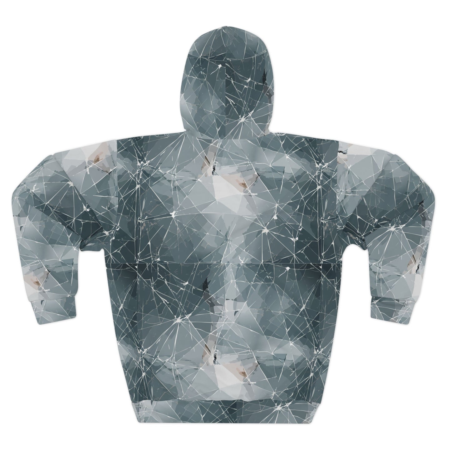 Tina's Hoodie, Shattered Glass Print Streetwear Sweatshirt, Festival Hooded Jumper, Unisex Graphic Sweater, Resilience Hoodie