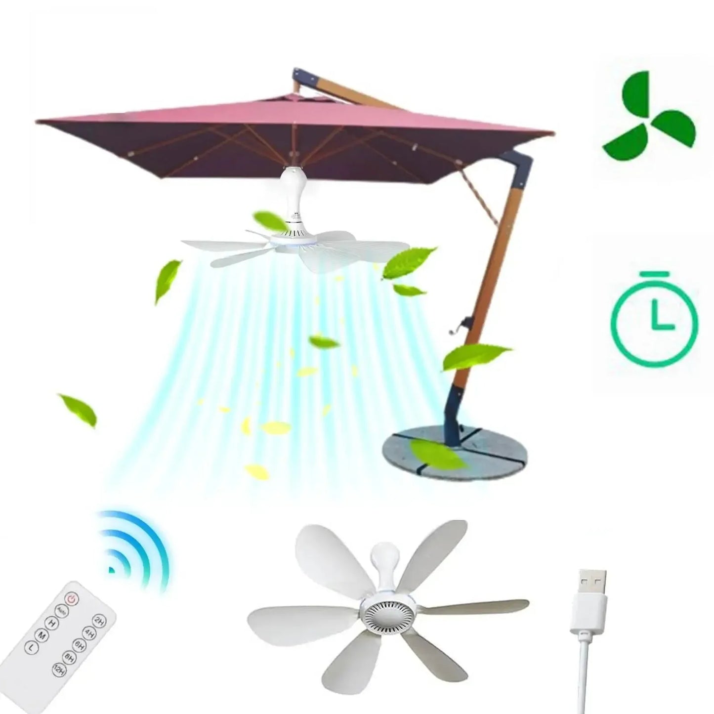 USB Ceiling Fan With Remote Control