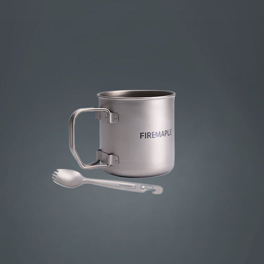 Ultralight Titanium Cup & Spork Set
