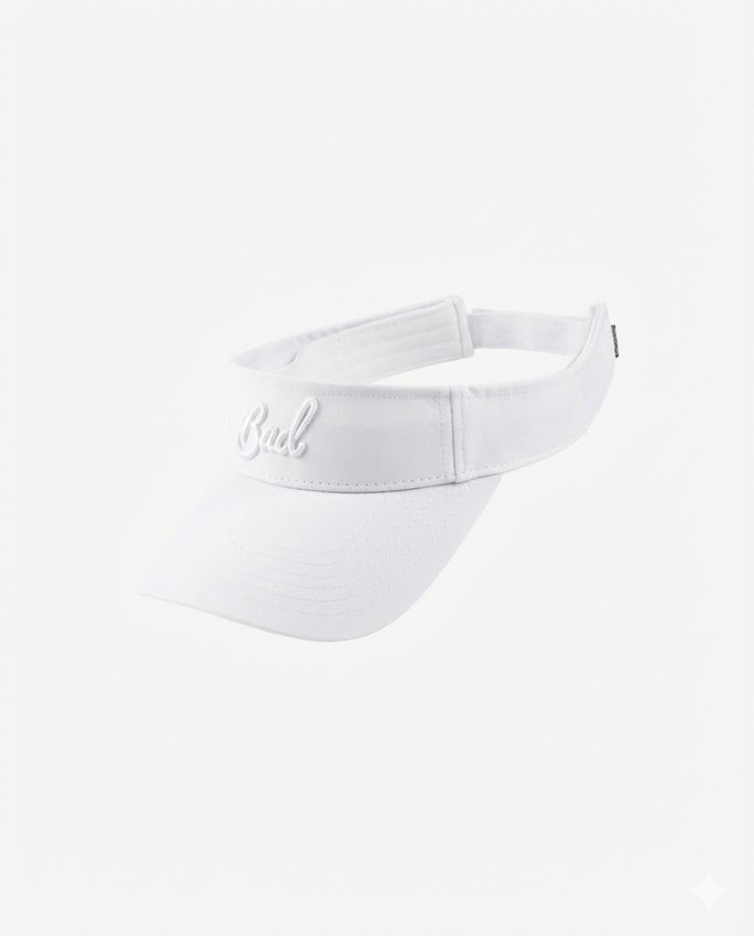 Embroidered Bad Visor - White/White