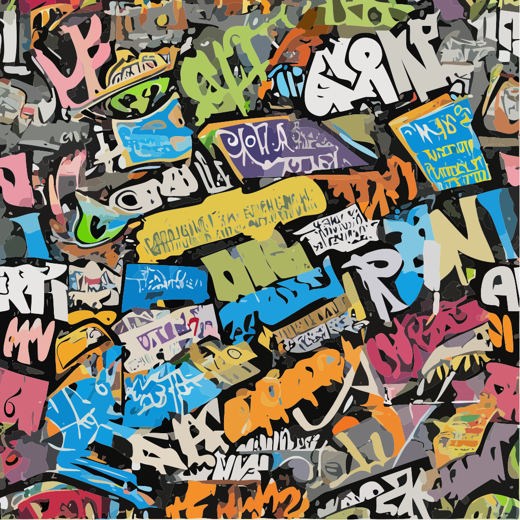 Urban Sign Overload SVG – All-Over Print Sublimation Digital Download | Dark Street Signs Vector Art