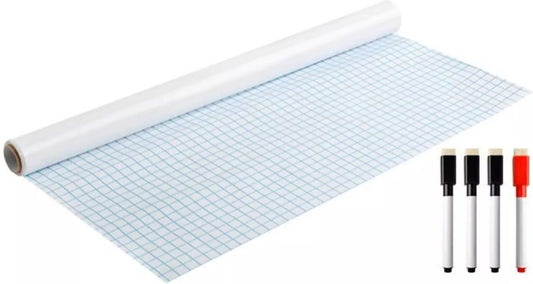 Whiteboard folie 200x45 cm zelfklevend whiteboardfolie incl Markers/stiften en wisser