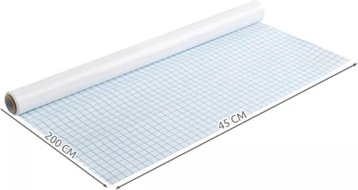 Whiteboard folie 200x45 cm zelfklevend whiteboardfolie incl Markers/stiften en wisser