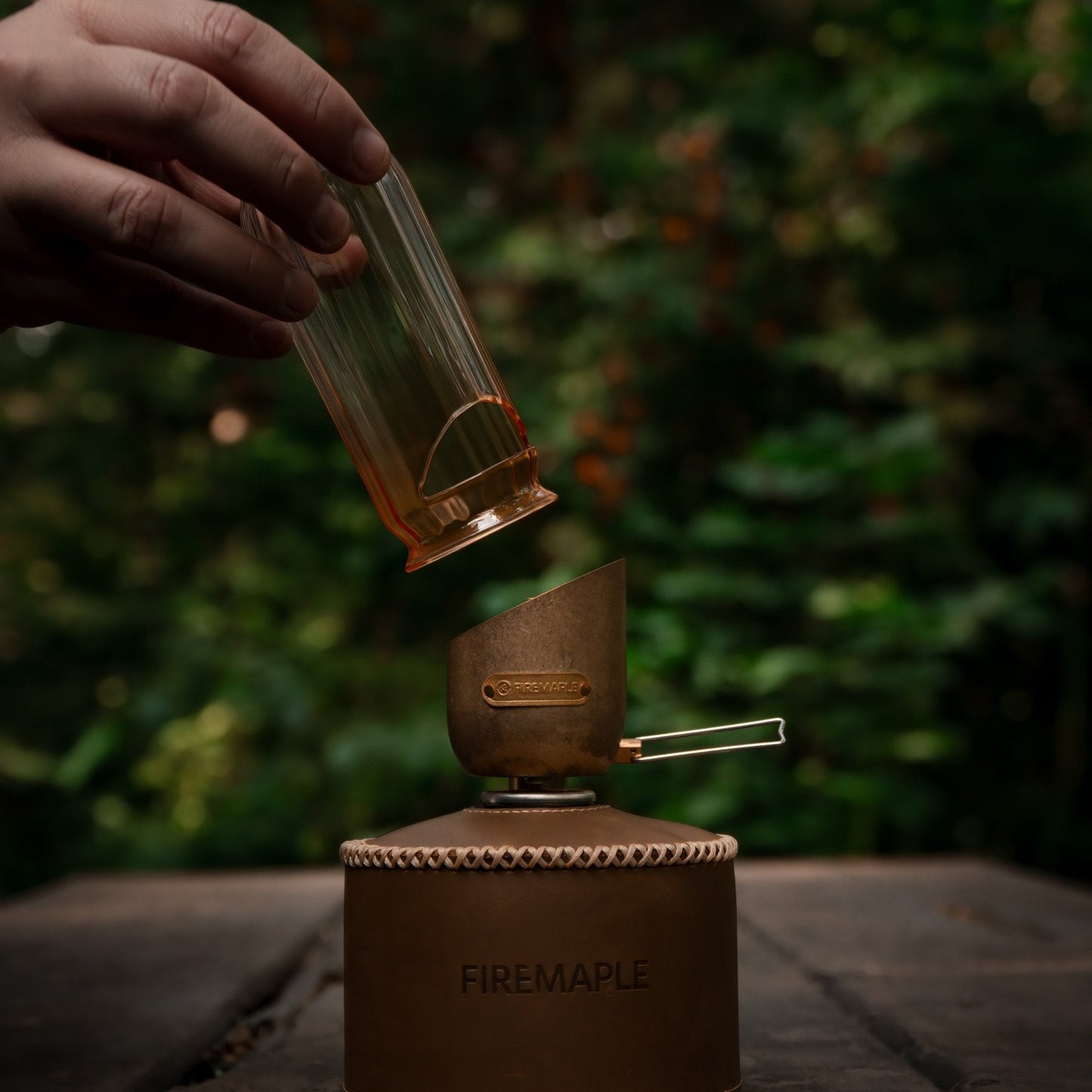 Vintage Copper Orange Gas Lantern