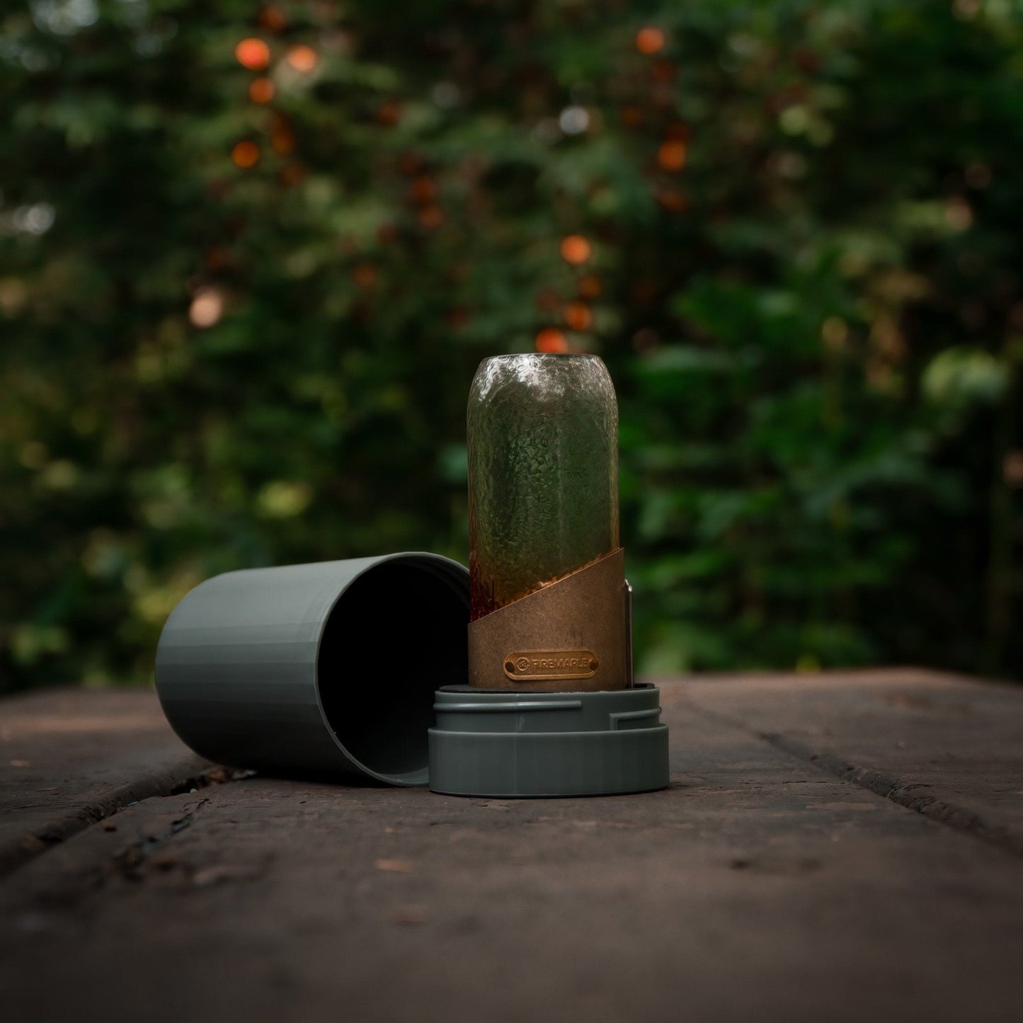 Vintage Copper Orange Gas Lantern