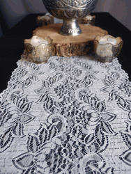 Vintage White Lace Table Runner Rental