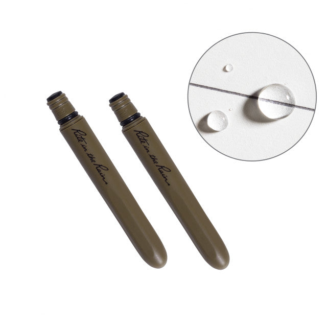 All-Weather EDC Pen, Flat Dark Earth Pokka 2-Pack, Black 0.8mm Ink, Fine Point (No. FDE92)