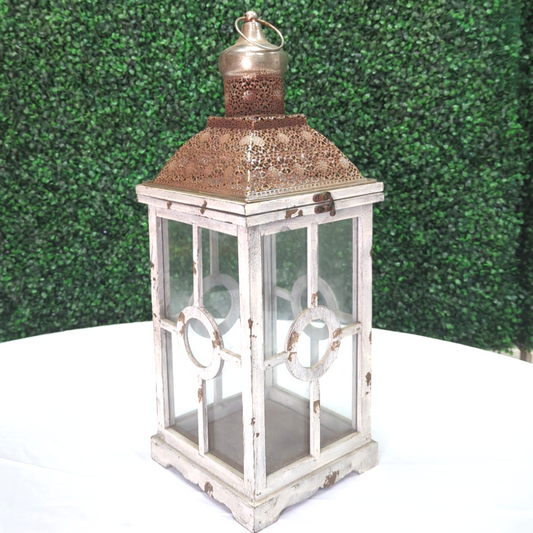White Rustic Lantern