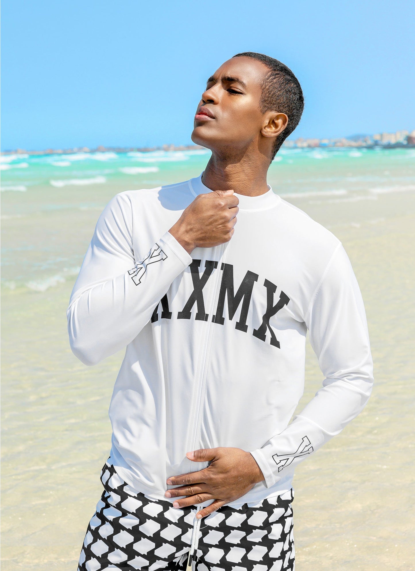 Arch Logo Zip-up Rash Guard